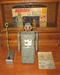 masuday radicon robots for sale, radicon robot gang of five robot for sale, radicon sonic robot, buying battery operated japan space toys, rare japan friction tin cars, radicon robot appraisals, Masudaya,radicon robot,Japan,vintage space toys,rocket ships,Japanese space toys,tin toy cars,buddy l,battery operated toys,friction tin cars,battery operated robots,antique space toys, antique space toys for sale